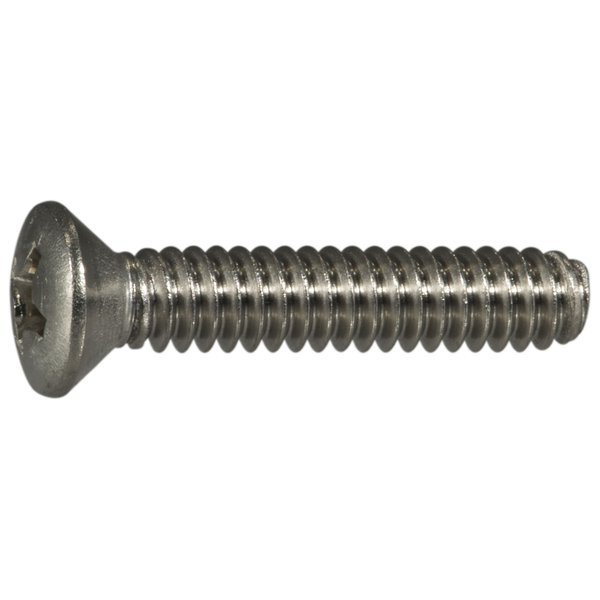 Midwest Fastener #10-24 x 1 in Phillips Oval Machine Screw, Plain Stainless Steel, 100 PK 05014